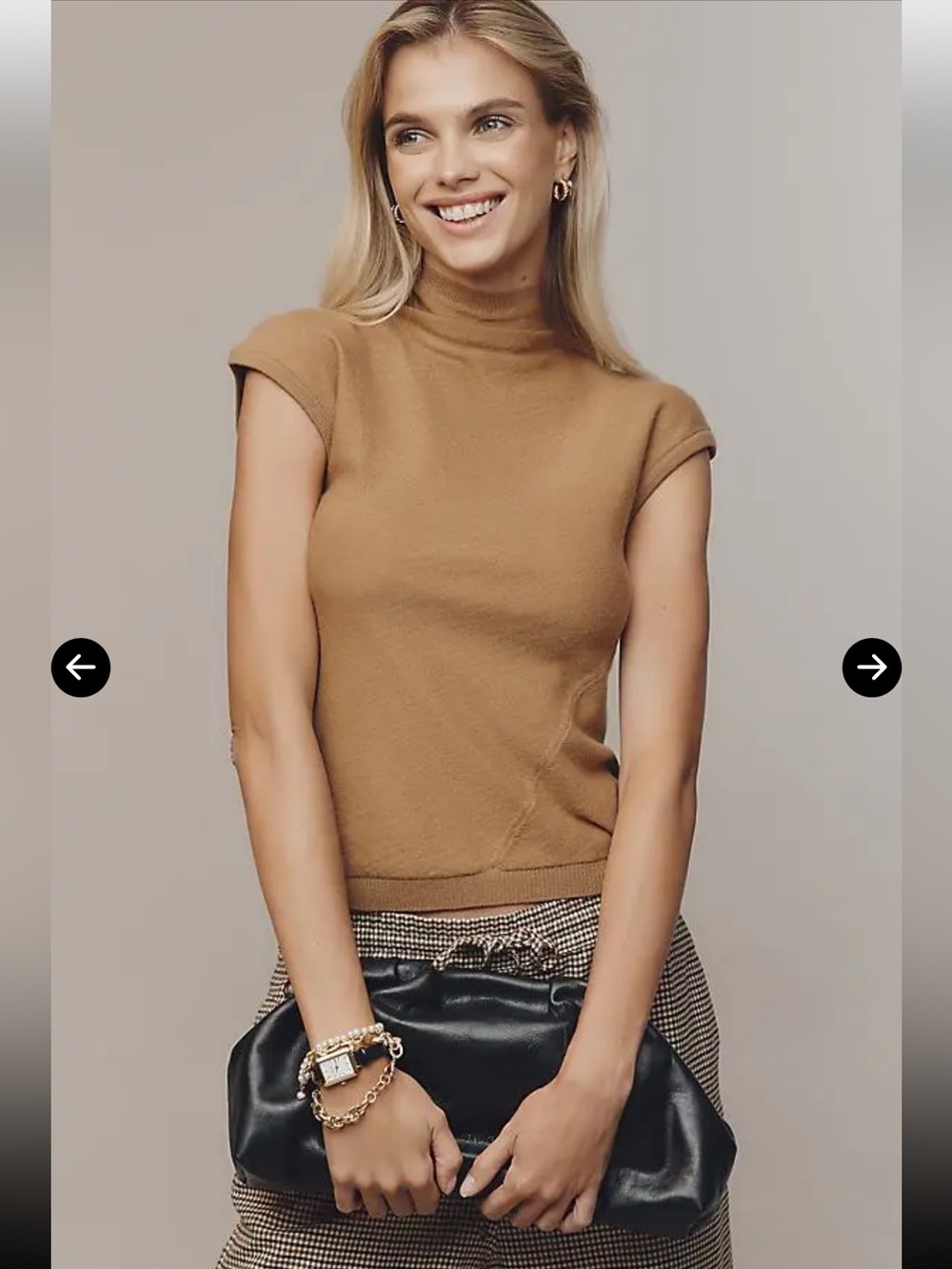 NWT Anthropologie Maeve Turtleneck Merino Wool Sweater in Camel Size XS